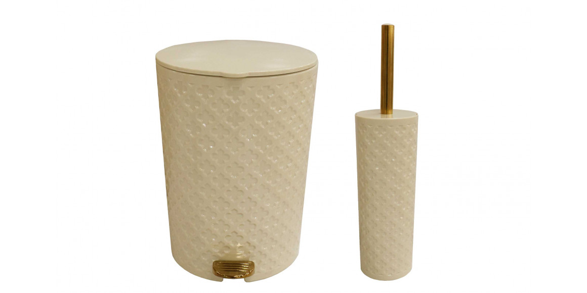 bucket LIMON 182007 WITH TOILET BRUSH CREAM(904420)