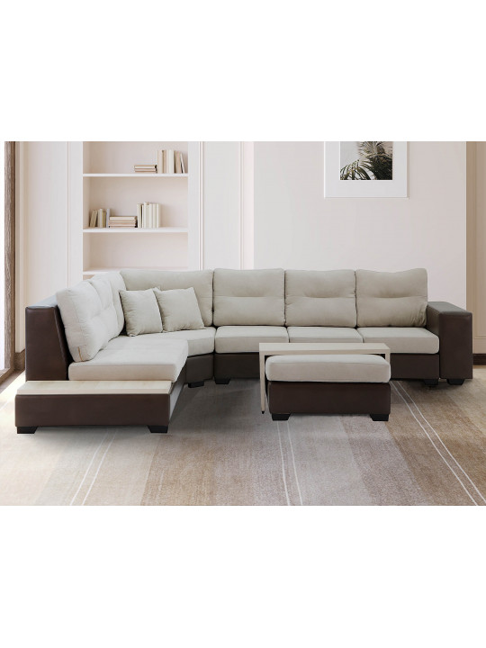 sofa HOBEL CORNER CORONA DARK BEIGE PHANTOM 13/BEIGE BREEZE 2 L (11)