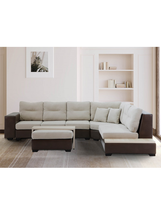 sofa HOBEL CORNER CORONA DARK BEIGE PHANTOM 13/BEIGE BREEZE 2 R (11)