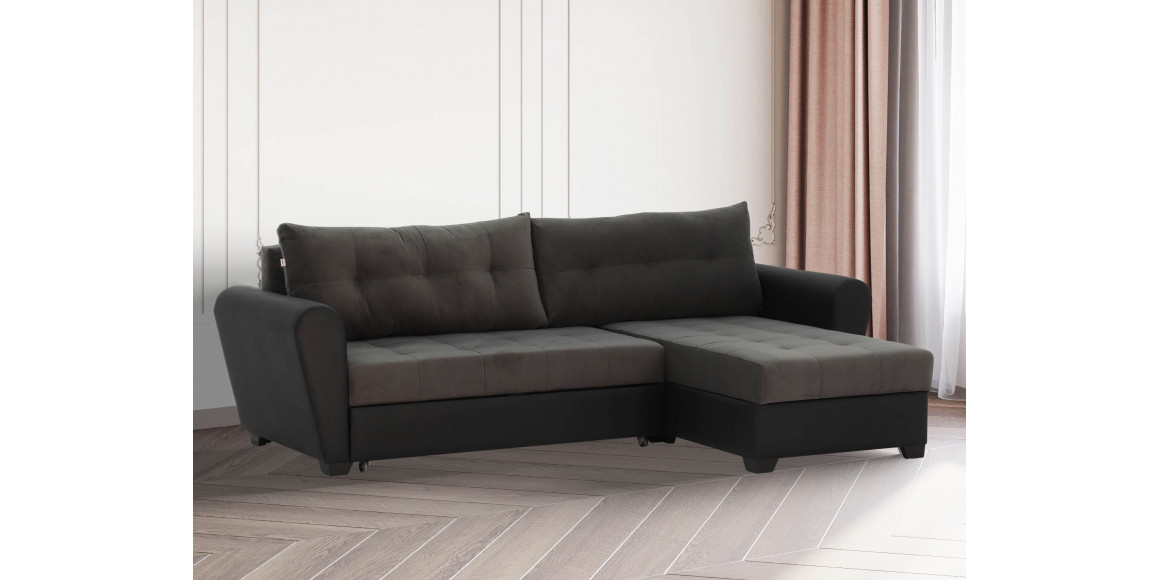 sofa HOBEL CORNER MODERN BLACK 4503/DARK GREY VIVALDI 37 (4)
