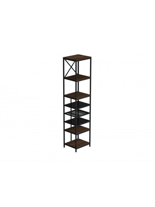 bookcase & shelving HOBEL LANFEN M-110 BLACK/GLASS FM/K090 (1)