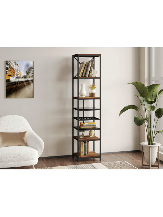 bookcase & shelving HOBEL LANFEN M-110 BLACK/GLASS FM/K090 (1)