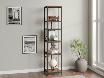 bookcase & shelving HOBEL LANFEN M-111 BLACK/GLASS FM/K354 (1)