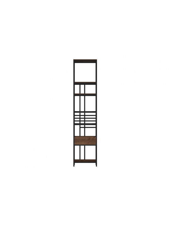 bookcase & shelving HOBEL LANFEN M-112 BLACK/GLASS FM/K090 (1)