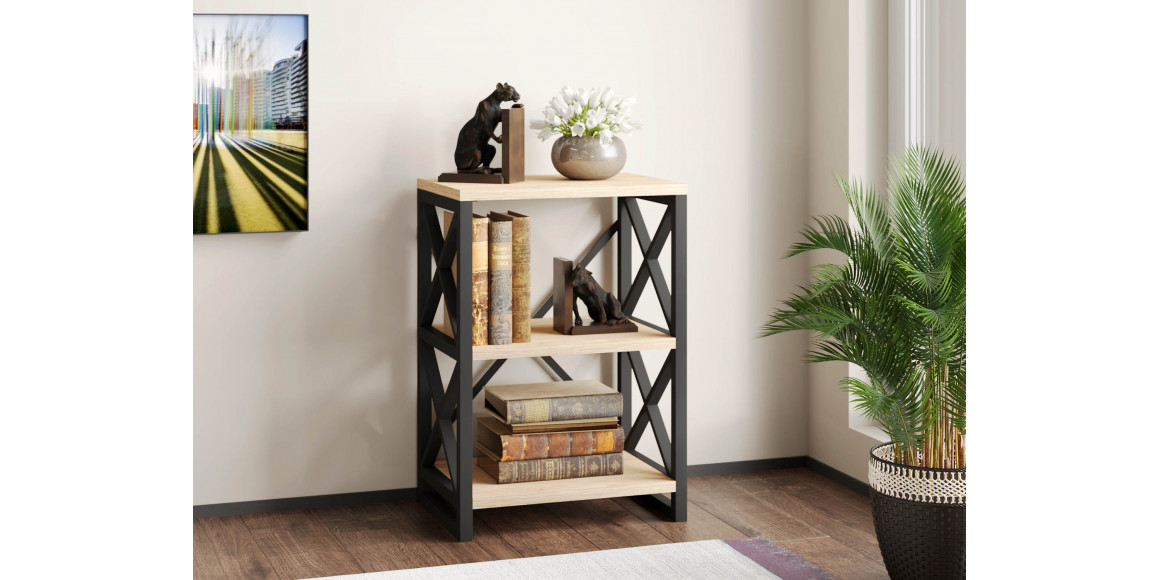 bookcase & shelving HOBEL LOFT-SH-139-S BLACK/ K086 (1)