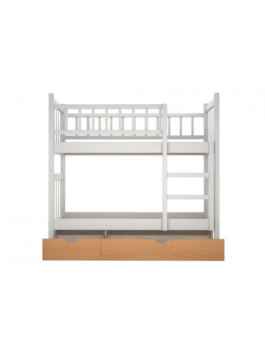 bed for children HOBEL TWO STOREY EX-B53 SHELF 90X190 WHITE (8)