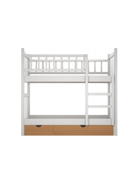 bed for children HOBEL TWO STOREY EX-B53 SHELF 90X190 WHITE (8)