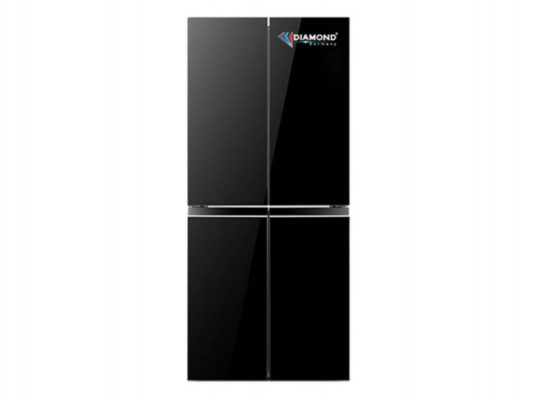 refrigerator DIAMOND DM-25400 NO FROST BLACK GLASS