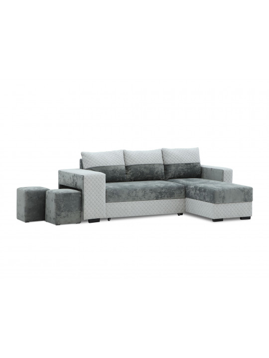 sofa HOBEL CORNER SONYA GREY MONACO 14/LIGHT GREY BONCHUK 19  R (5) G