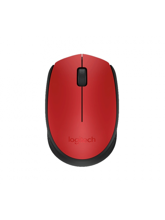 კომპიუტერული მაუსი LOGITECH M171 WIRELESS (RED)