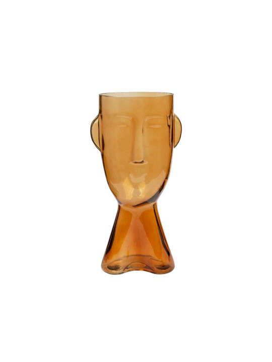 decorate objects MAGAMAX GLASS VASE FACE Д160 Ш150 В315 YELLOW