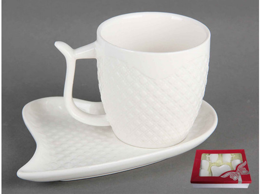 cups set KORALL 4177 WHITE FOR TEA 200ML