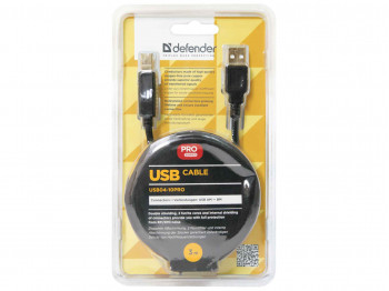 кабели DEFENDER USB04-10PRO USB2.0 AM-BM 3M