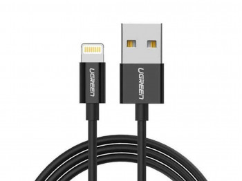 cable UGREEN USB-A TO LIGHTNING NICKEL PLATING ABS SHELL 1M (BLACK)
