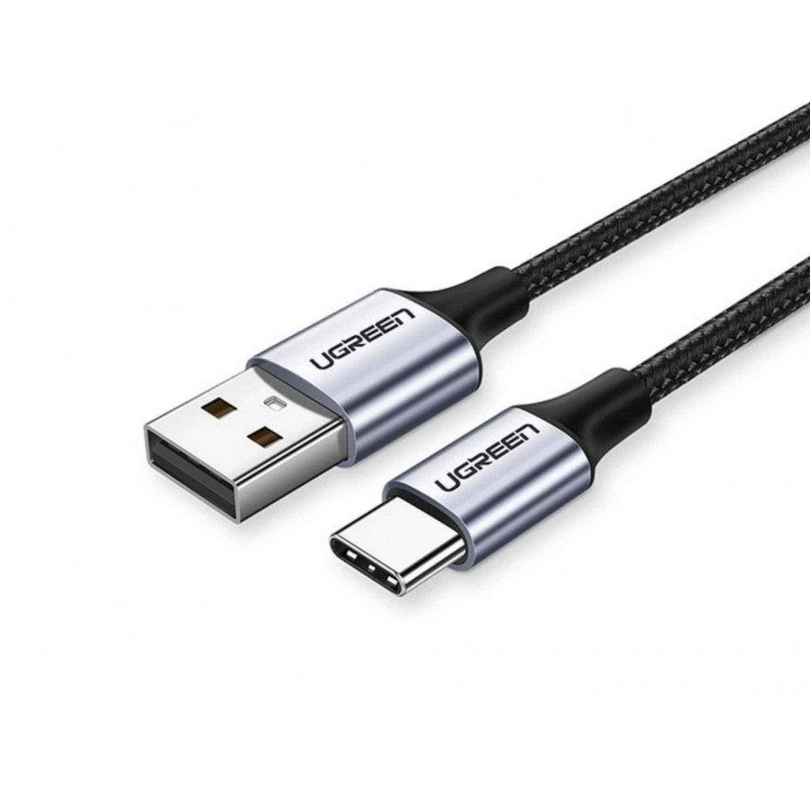 cable UGREEN USB-A TO USB-C ALUMINUM BRAID 1M (BLACK)