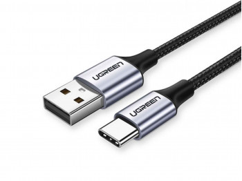 cable UGREEN USB-A TO USB-C ALUMINUM BRAID 1M (BLACK)