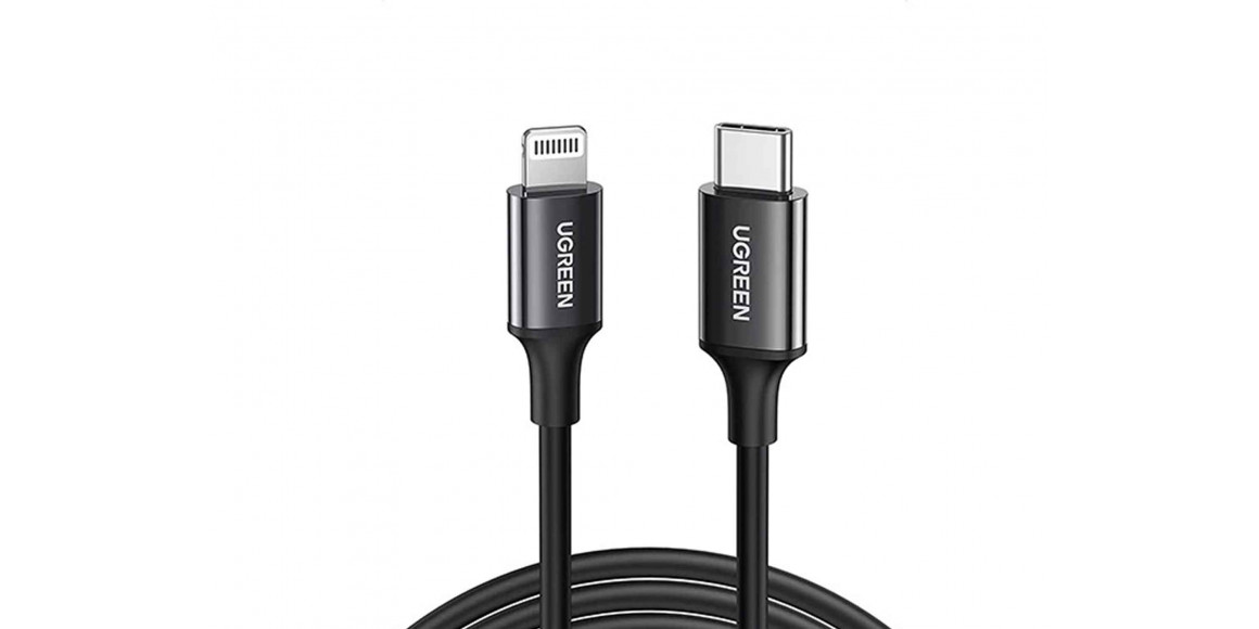 cable UGREEN USB-C TO LIGHTNING NICKEL PLATING ABS SHELL 1M (BLACK)