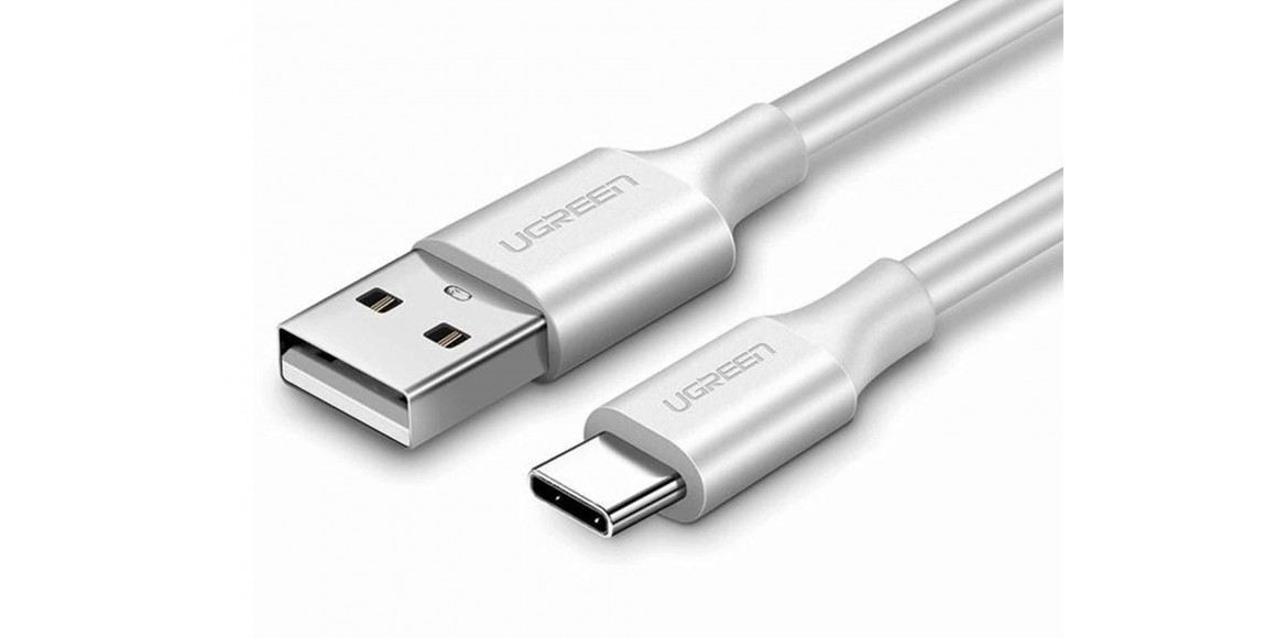 cable UGREEN USB-A TO USB-C NICKEL PLATING 1M (WHITE)