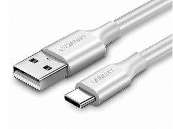 кабели UGREEN USB-A TO USB-C NICKEL PLATING 1M (WHITE)