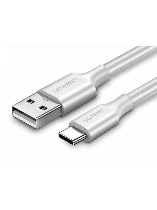 cable UGREEN USB-A TO USB-C NICKEL PLATING 1M (WHITE)