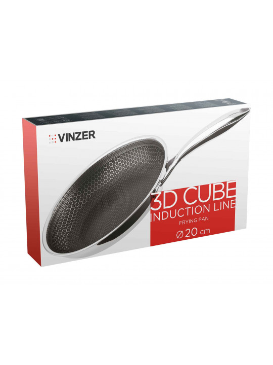 ტაფა VINZER 50400 S.S 3D CUBE INDUCT.20CM