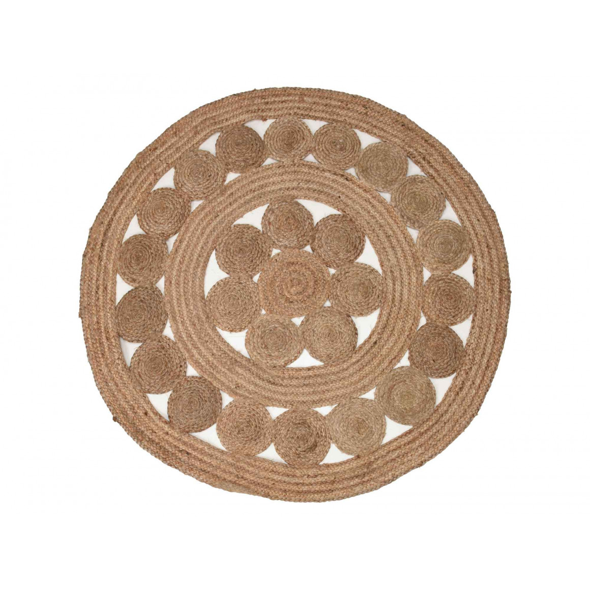 ковёр KOOPMAN 120CM BRAIDED JUTE ROUND