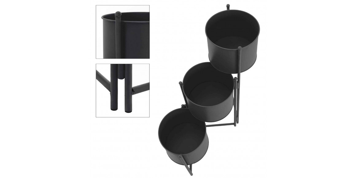 decorate objects KOOPMAN FLOWER POTS METAL 51X20X64