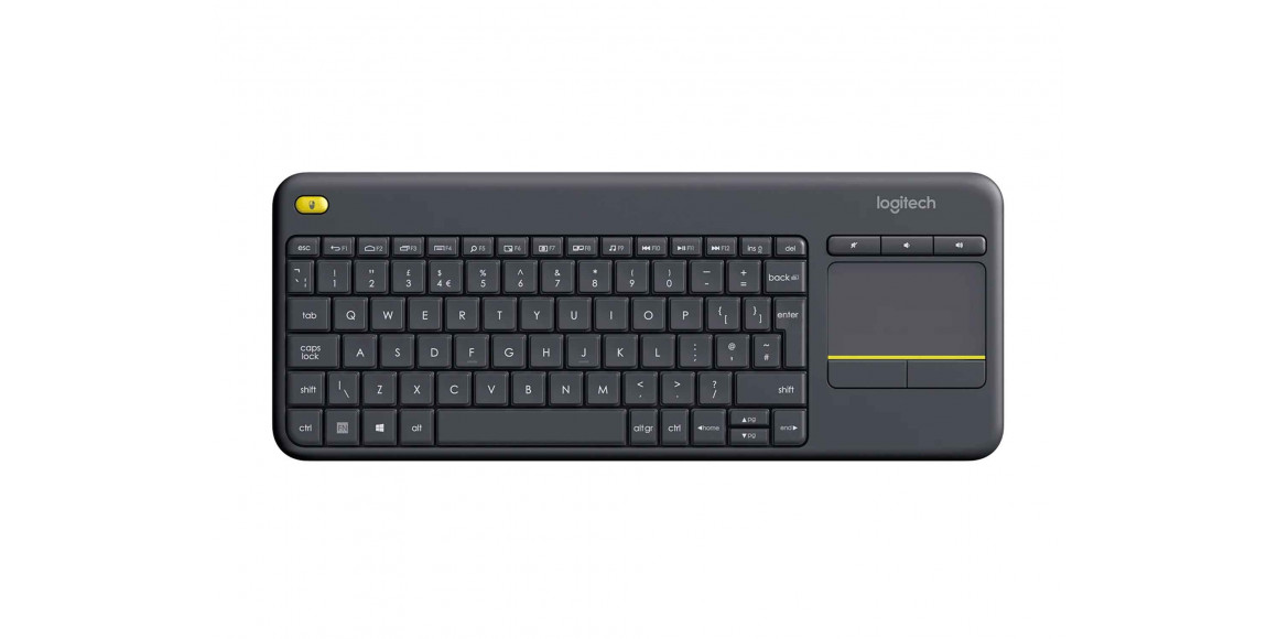 კლავიატურა LOGITECH K400 PLUS WIRELESS TOUCH (BLACK)