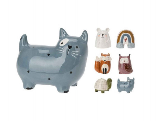 decorate objects KOOPMAN MONEYBANK 6ASS ANIMAL DESIGN