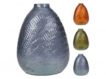 vases KOOPMAN GLASS 160XH220MM 3ASS CLR