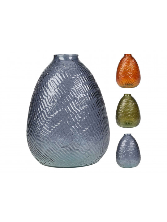 vases KOOPMAN GLASS 160XH220MM 3ASS CLR