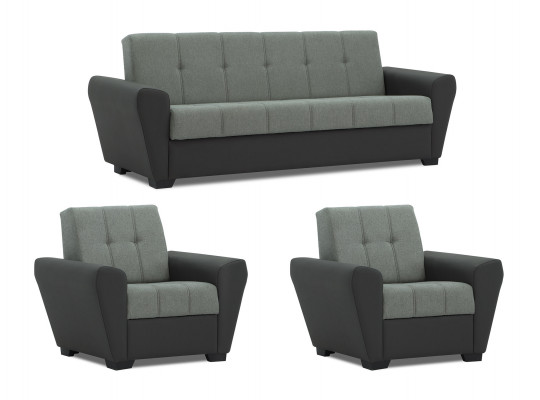 sofa set HOBEL MODERN 3+1+1 V626KB GREY 67X/GREY SCANDI 21 (4)