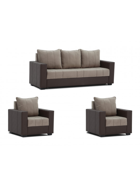 sofa set HOBEL TEO  3+1+1 TONG CAPPUCCINO/DARK CAPPUCCINO VIVALDI 5 (4)