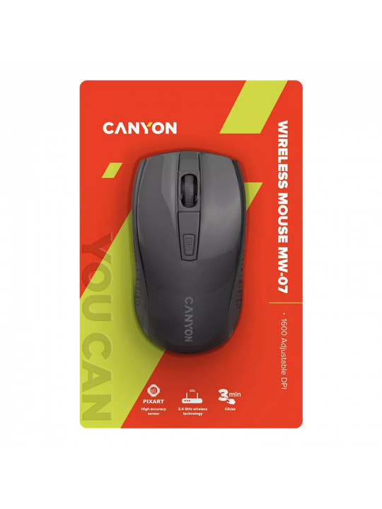 კომპიუტერული მაუსი CANYON MW-07 (Black)