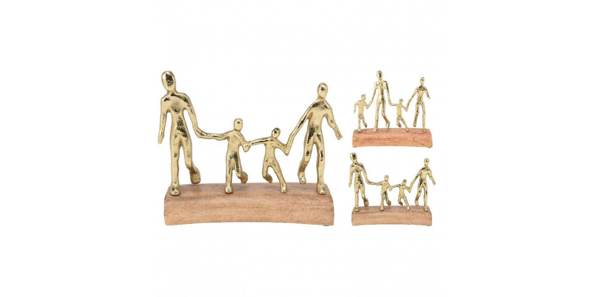 decorate objects KOOPMAN STATUE FAMILY 23CM 2ASS GOLD (132923)