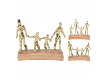 decorate objects KOOPMAN STATUE FAMILY 23CM 2ASS GOLD (132923)