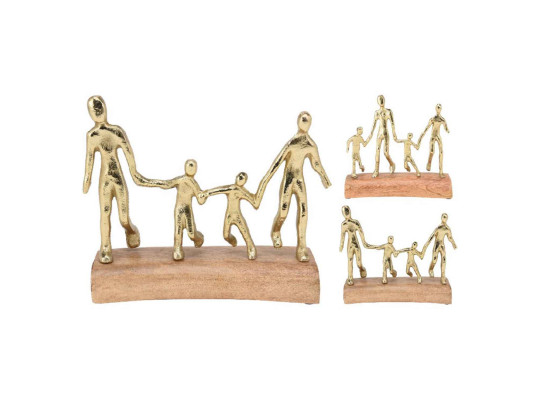 decorate objects KOOPMAN STATUE FAMILY 23CM 2ASS GOLD (132923)