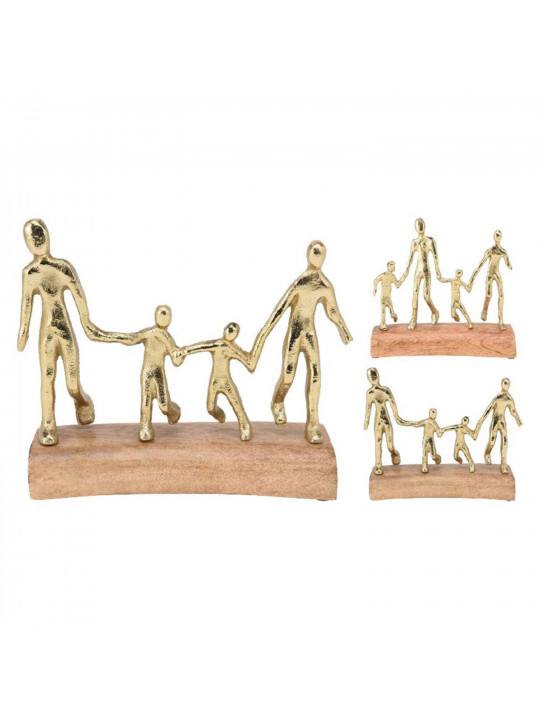 decorate objects KOOPMAN STATUE FAMILY 23CM 2ASS GOLD (132923)