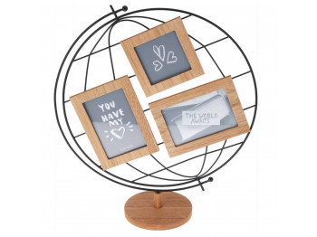 decorate objects KOOPMAN PHOTO FRAME GLOBE 42X45CM (376273)