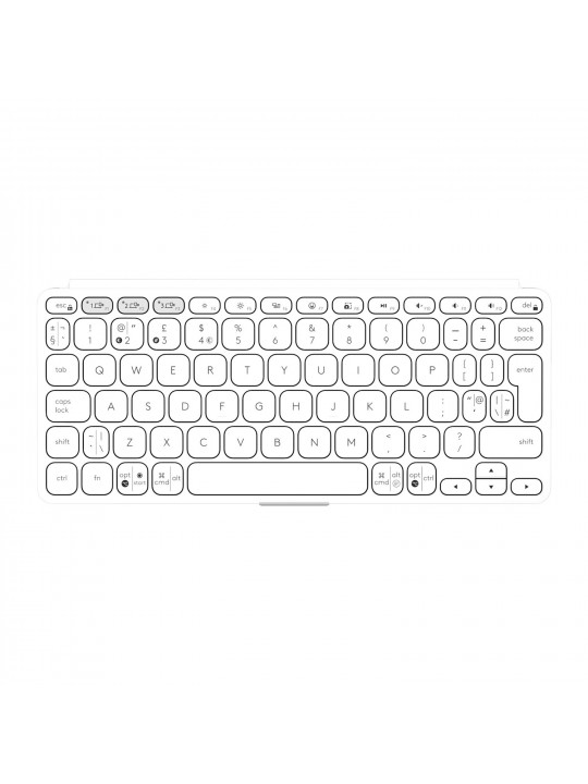 კლავიატურა LOGITECH Keys To Go 2 US/INTL (Pale/Grey)