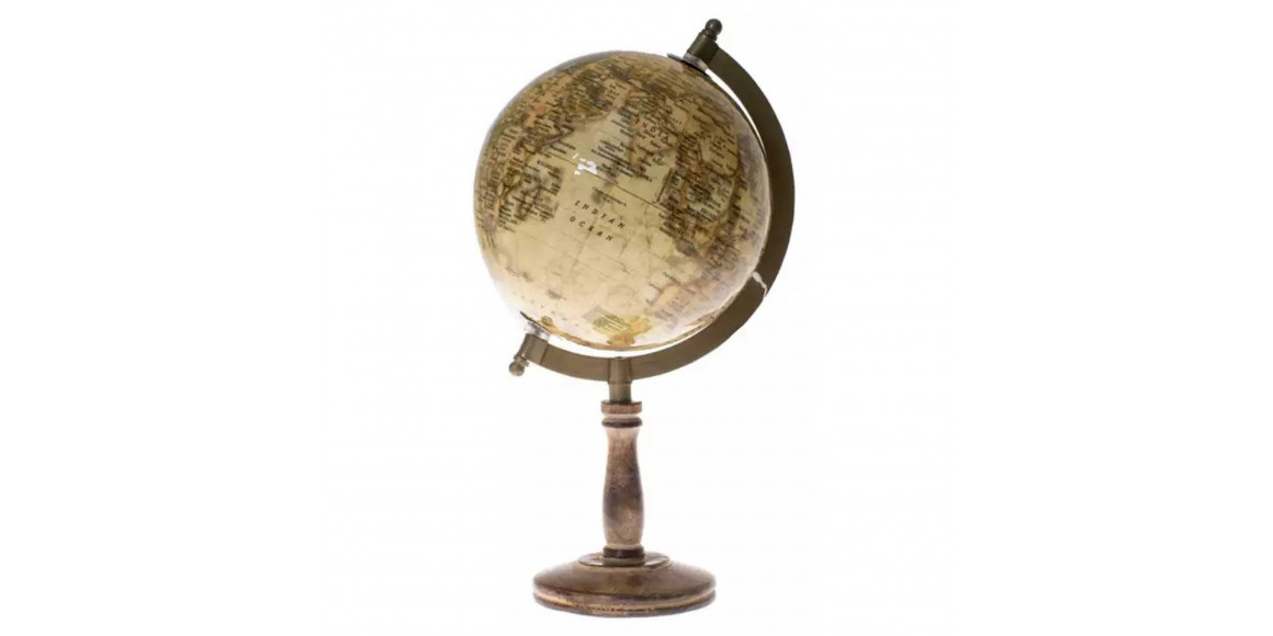 decorate objects KOOPMAN GLOBE ON WOODEN BASE