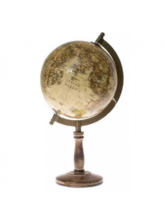 decorate objects KOOPMAN GLOBE ON WOODEN BASE