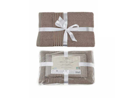 towel set KOOPMAN 3 PCS TAUPE CLR