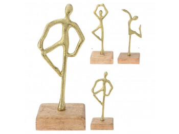 decorate objects KOOPMAN STATUE 21CM 3ASS GOLD (130639)