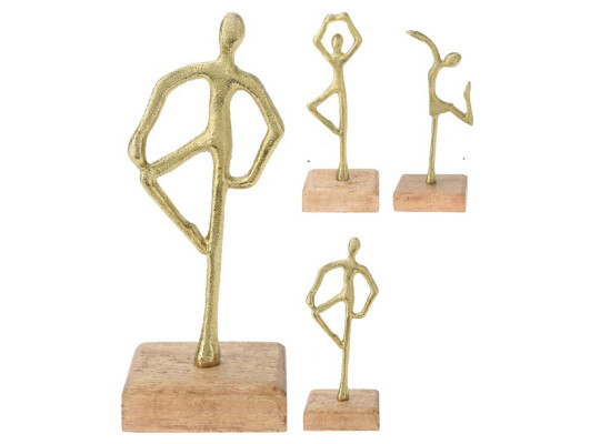 decorate objects KOOPMAN STATUE 21CM 3ASS GOLD (130639)