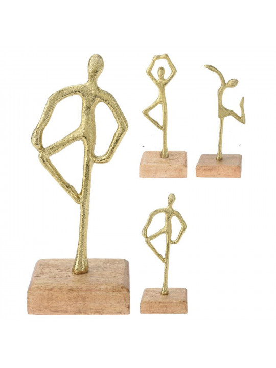 decorate objects KOOPMAN STATUE 21CM 3ASS GOLD (130639)