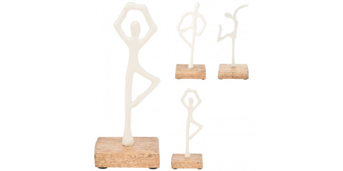 decorate objects KOOPMAN STATUE 21CM 3ASS WHITE (130851)