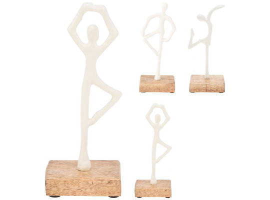 decorate objects KOOPMAN STATUE 21CM 3ASS WHITE (130851)