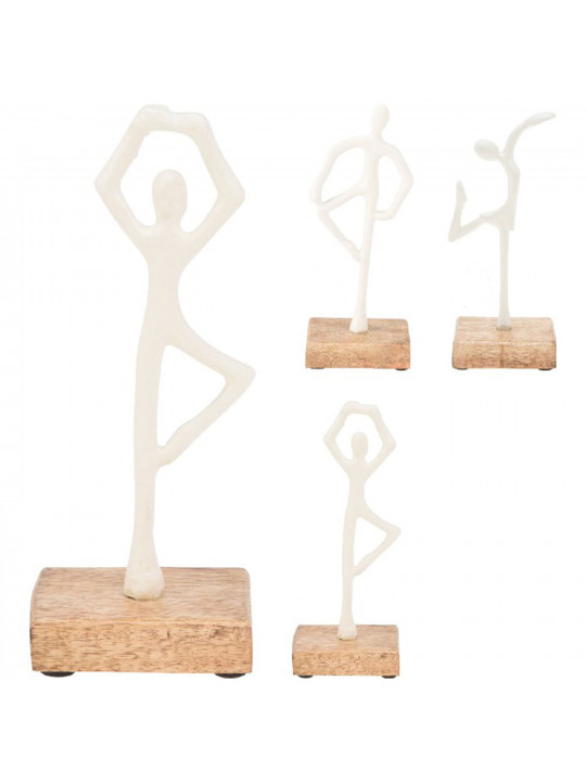 decorate objects KOOPMAN STATUE 21CM 3ASS WHITE (130851)