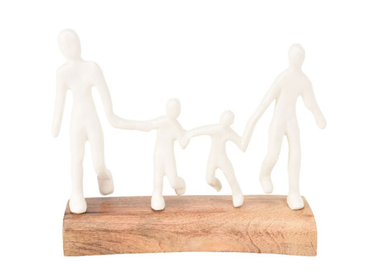 decorate objects KOOPMAN STATUE FAMILY 23CM 2ASS WHITE (132985)